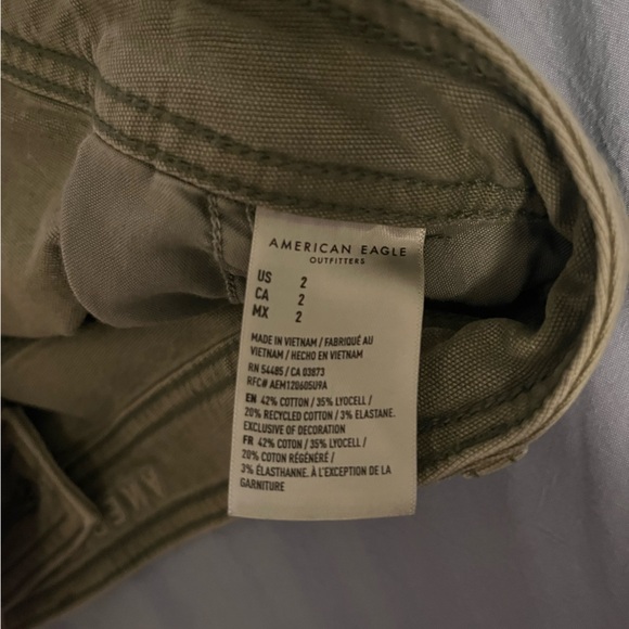 American Eagle Outfitters Khaki-Green Stretch Mini Skirt - Picture 5 of 5